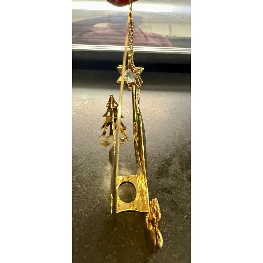 Georg Jensen 2004 24K Gold Plated Snowscape Golden Christmas Ornament VTG